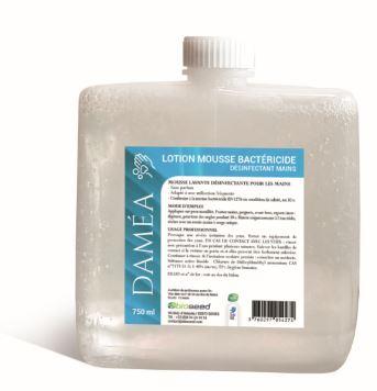 Recharge Damea mousse désinfectante non parfumée 750ml - compatible distributeurs JVD E121 - usage fréquent et respectueux de la peau_0