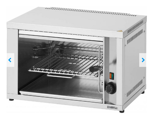 Salamandre positions amovibles pm - inox - 2200w - 600x370x375(h)mm_0