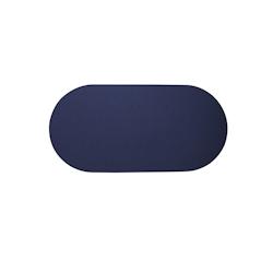 Stil Casa, set de 12 chemins de table unicolores, cousus en polyuréthane stratifié, 78xh. 38 cm, finition bleu dollar. - RUN7838-BND_0