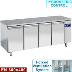 Table frigorifique  ventilée  4 portes en 600x400  (sans groupe)   tps4n/l_0