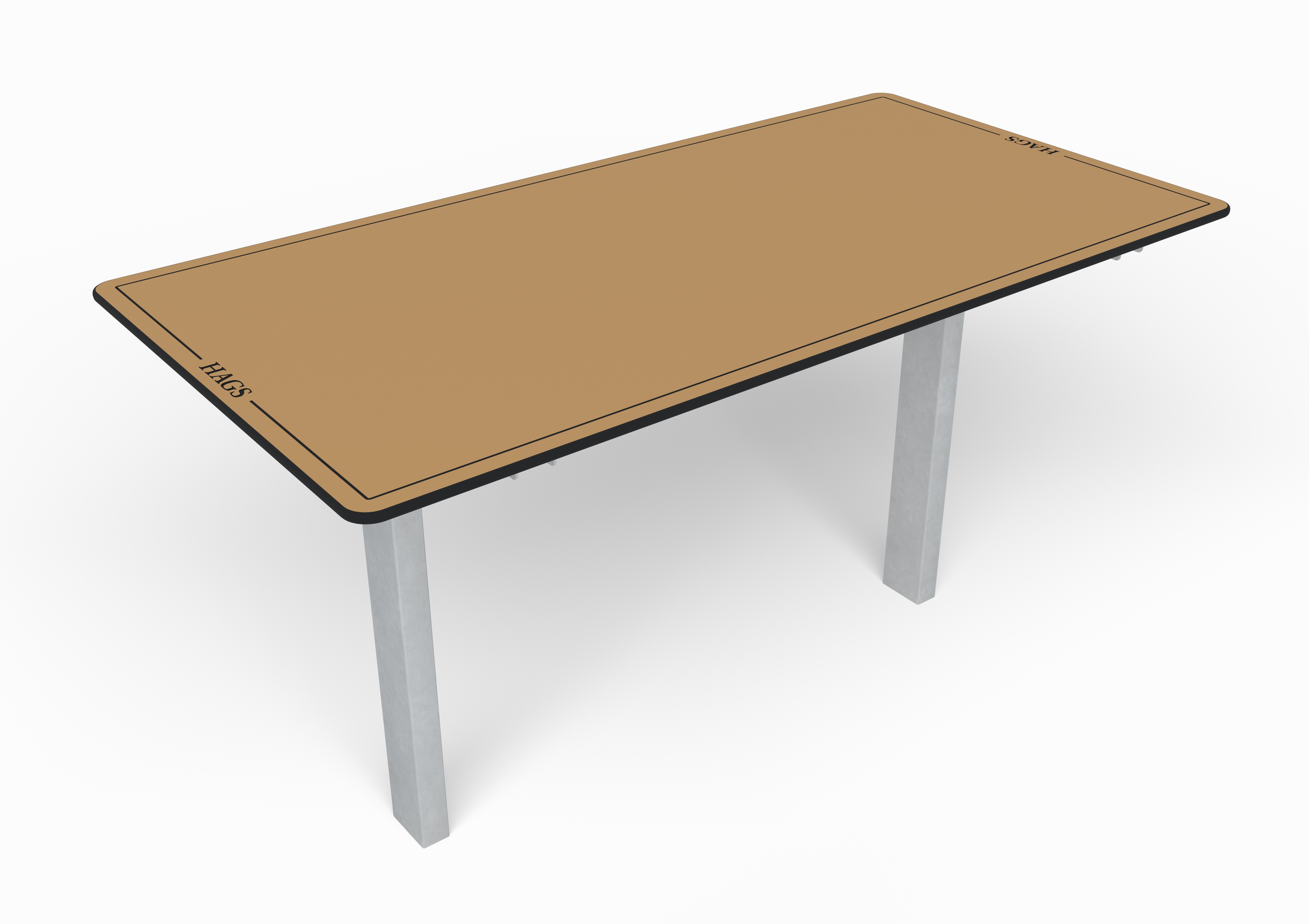 Table publique Ekeby HPL - Beige - Scellement béton - 8101159 - Hags_0