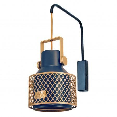 Applique intérieure de style industriel - E27 - coloris bleu ou noir - acier et aluminium - design Nacho Timón_0