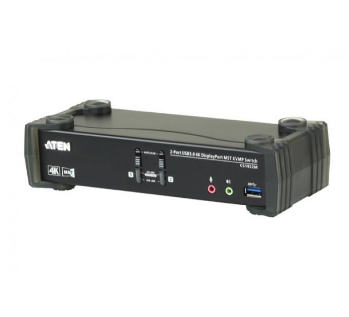 Aten CS1922M - Switch KVM double écran DP 1.2 + HDMI 2.0/USB - 2 ports - Ultra haute résolution 4K UHD et partage USB 3.0_0