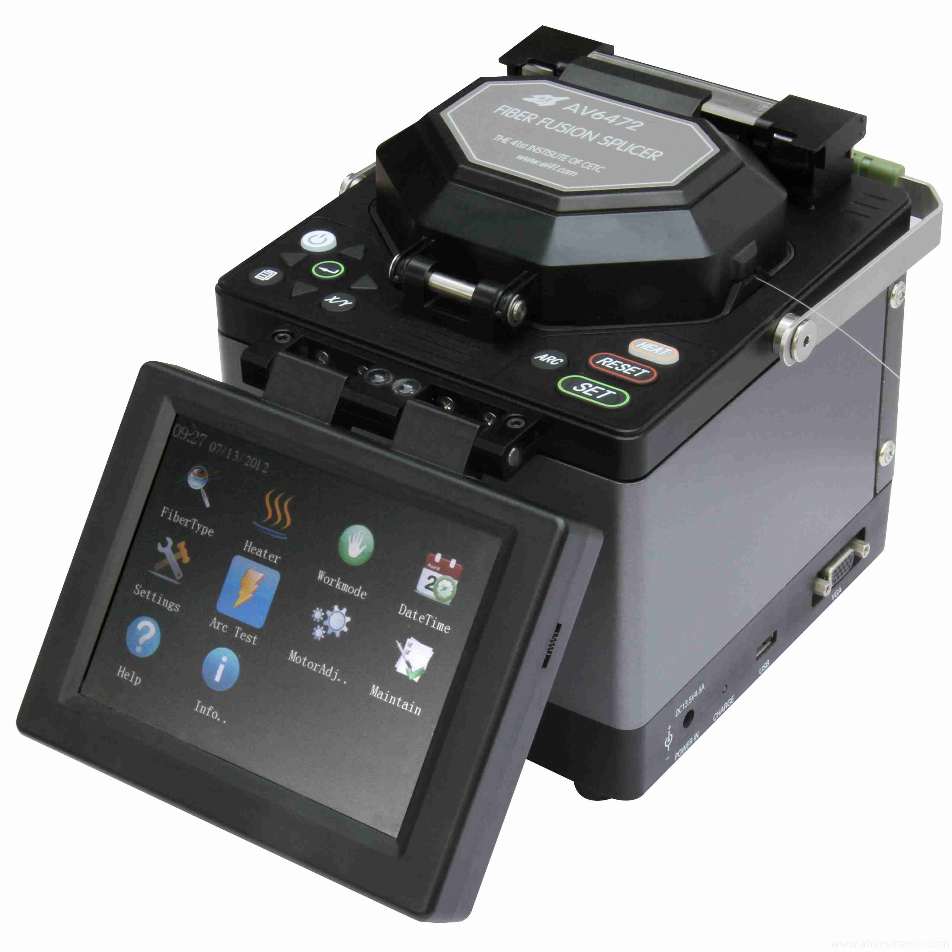 Soudeuse fibre optique AV6472 - 6 moteurs, écran tactile 5,7 pouces, batterie Li-Ion haute capacité_0