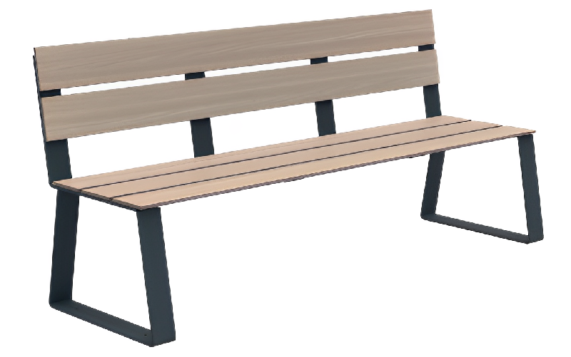 Banc bois ballade extrême, couleur gris manganèse_0