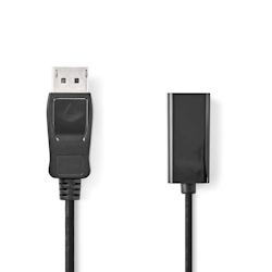 Câble Displayport Vers Hdmi  Displayport Mâle - Hdmi Femelle  0,2 M  Noir Usage Non Intensif Nedis - 3665476046302_0
