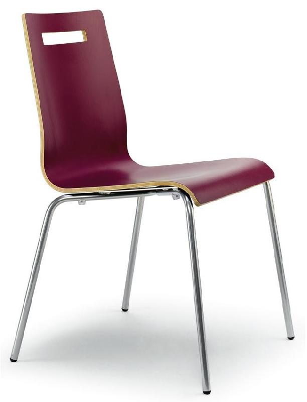 Chaise Marika - coque stratifiée - châssis métal chromé - finition epoxy argent, blanc ou noir_0