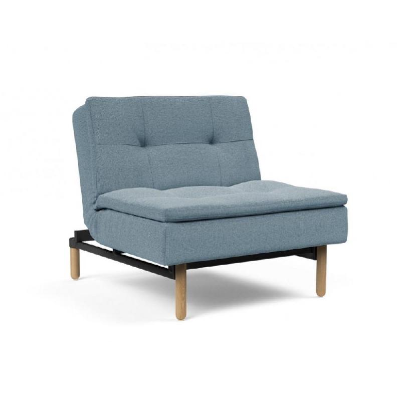 FAUTEUIL DESIGN DUBLEXO STEM CONVERTIBLE LIT 90*115 CM PIEDS OBUS CHÊNE NATUREL TISSU SOFT INDIGO_0