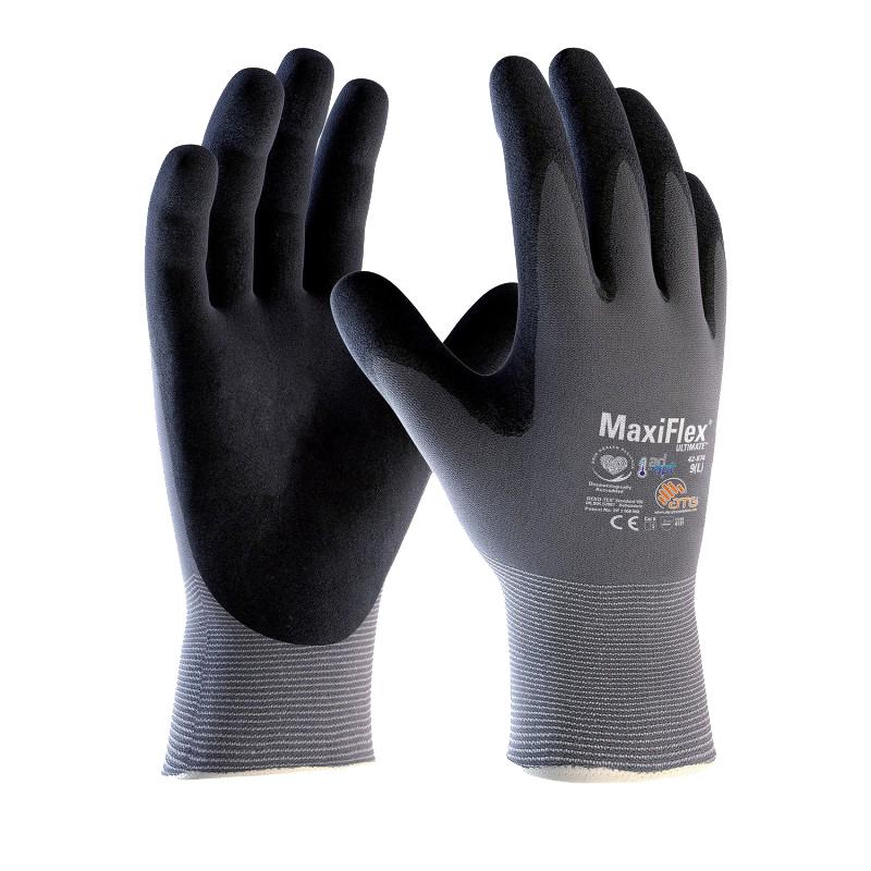 Gants de travail tricoté maxiflex ultimate enduit mousse de nitrile gris foncé/bleu marine t10 - ATG - mxflult874ad-10 - 739783_0