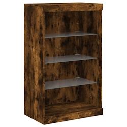 Helloshop26 - Buffet bahut commode armoire meuble de rangement organisateur cuisine salle de séjour salon avec lumières LED 60,5 x 02_0029887 - 3000_0