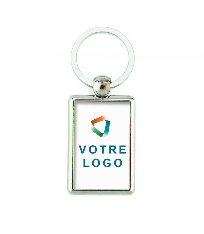 Porte-clés publicitaire photo métal rectangulaire recto-verso_0