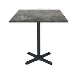 Restootab - Table 70x70cm - modèle Dina pierre métallisée - gris fonte 3760371510900_0