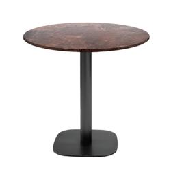 Restootab - Table Ø70cm - modèle Round rouille roc - marron fonte 3760371519163_0