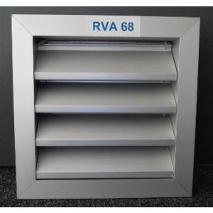Grille extérieure aluminium RVA 68 - Ailettes pare-pluie - Dimensions personnalisables de 400 à 2900mm_0