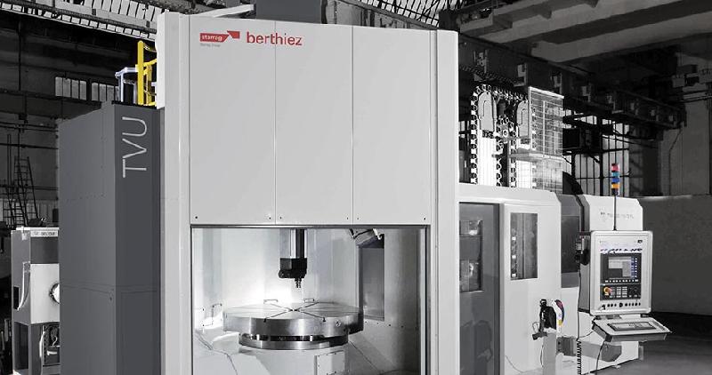TVU 1400/80 - Tour vertical Berthiez conçu en fonte, pour usinage moteur et turbine_0
