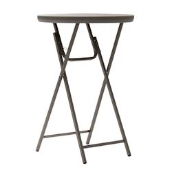 ZOWN Table haute ronde pliante 76 cm Cocktail30 Premium - gris plastique polypropylène 08011968_0