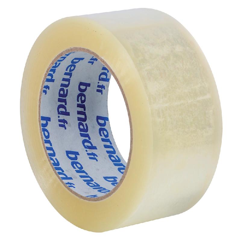6 RUBANS ADHÉSIFS D'EMBALLAGE PP SILENCIEUX BERNARD, 48 MM X 100 M, TRANSPARENT