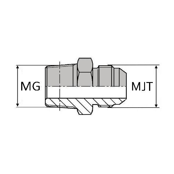 Adaptateur droit mâle gaz conique x mâle JIS - WMCMTO0202 - MGCO1/8 / MTO (JIS)1/8_0
