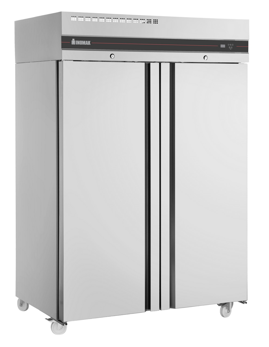 Armoire froide négative 2 portes Inomak 630204 - 1432L en inox - 6 clayettes - 1,18 kW_0