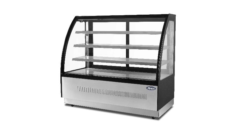 ATOSA Vitrine bombée service arrière largeur 900mm  WDF097D - inox WDF097D_0