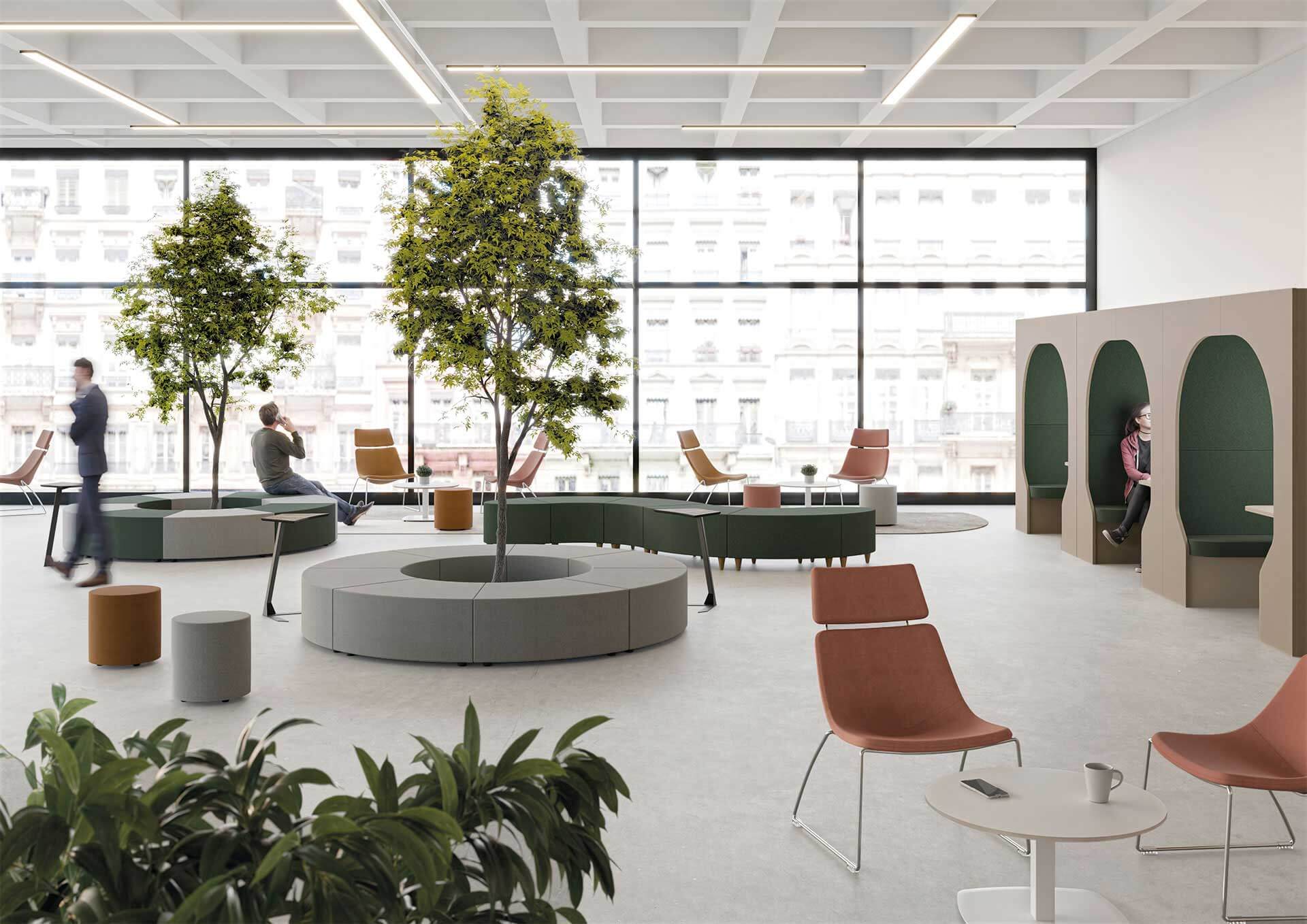 Banquette accueil modulable, avec ou sans dossier pour les espaces accueil et détente - KREATIV_0