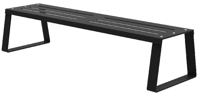 Banquette ballade metal - gris manganèse_0