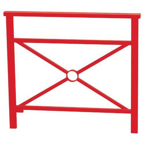 BARRIÈRE VENISE 1 M STRUCTURE SIMPLE CROIX - ZINC ROUGE 3020 - PROCITY