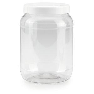 BOCAL PLASTIQUE 1500 ML À COUVERCLE BLANC VISSANT