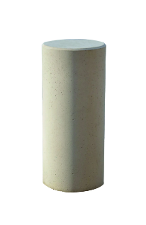 Borne anti-stationnement cylindrique en béton pour réguler le stationnement dans les villes et les entreprises - Blanc sablé - VIBON_0