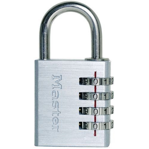 MASTER LOCK Cadenas en aluminium largeur 40 mm anse 24 mm. Livré avec 2  clés. Sous blister