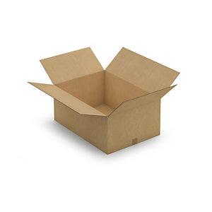 CAISSE CARTON BRUNE DOUBLE CANNELURE RAJA 70X50X30 CM