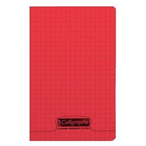 Calligraphe Lot de 10 Carnet Ligne 8000 11x17, 96p./48 feuilles 90 g/m² piquées, couv. PP assortie, quadrillé 5x5 - 3210330180700_0
