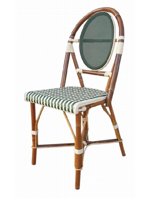 Chaise Sete - Assise tressée et dossier Batyline - Rotin noyer ou naturel_0
