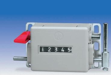Compteur mécanique alternatif H 310 - 5 chiffres, remise à zéro instantanée, axe traversant 4 mm_0