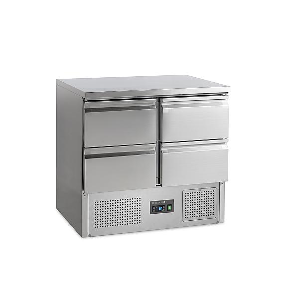 Comptoir pour saladette 4 tiroirs inox 304 - SA914_0