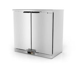 CORECO Arriere Bar 2 Portes Pleines Battantes - +2/+8  - Exterieur Inox. Capacite 225 Canettes - Dimensions:925X520X850 NRH-250-LI - Acier inoxydable_0