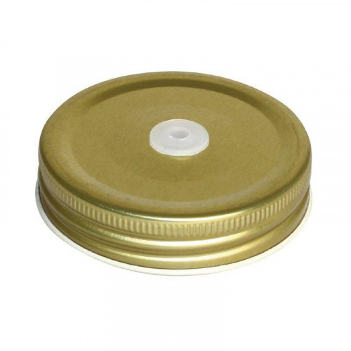 Lot De 10 Couvercles à Visser Twist-Off Pour Bocaux De 100 Mm - Doré - Pour Confitures, Conserves Et Pasteurisation
