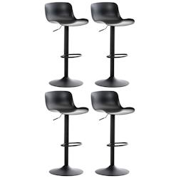 Décoshop26 - Lot de 4 tabourets de bar hauteur réglable et siège pivotant avec siège en plastique noir métal noir 10_0004492 - noir 3000252136967_0