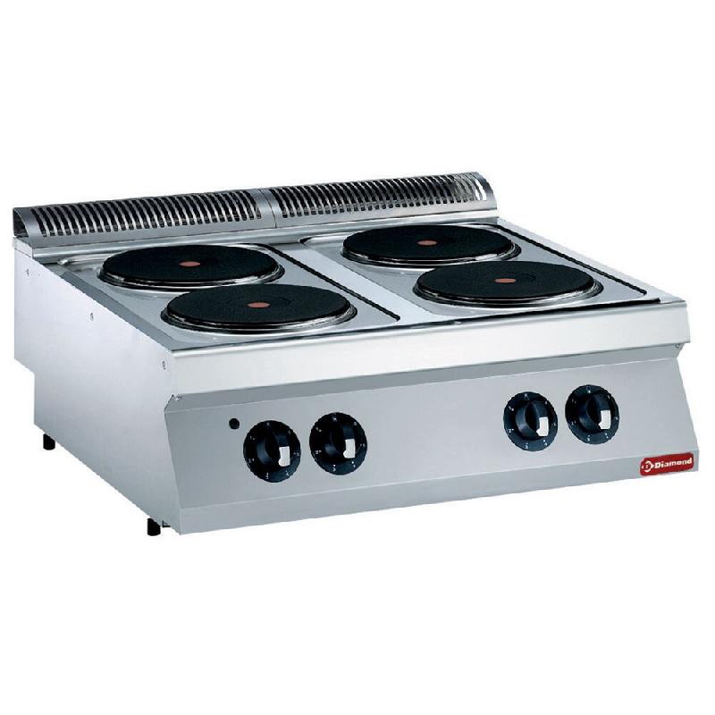 Diamond - Cuisinière électrique 4 plaques rondes -TOP- - réf. E17/4P8T-230/3--N - gris AKS-E17/4P8T-230/3--N_0