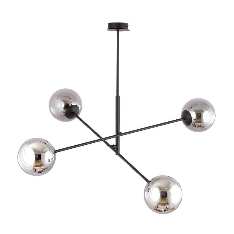 EMIBIG LIGHTING PLAFONNIER LINEAR, NOIR/GRAPHITE, QUATRE LAMPES