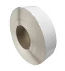 Étiquettes double découpe 35x75mm - papier blanc brillant - bobine échenillée de 1 000 étiquettes - mandrin 76mm_0