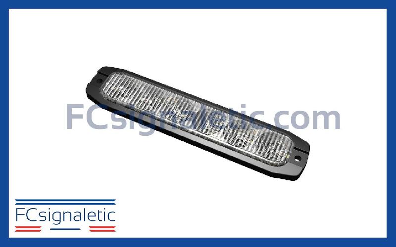 Feu de pénétration 6 LED orange ultra fin FIN6 911 SIGNAL 022701A_0