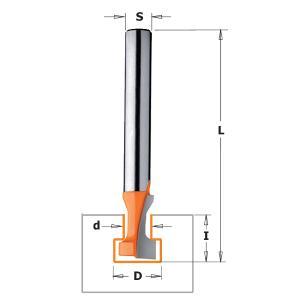 FRAISE POUR SERRURE RAINURE EN T QUEUE DE 6 MM