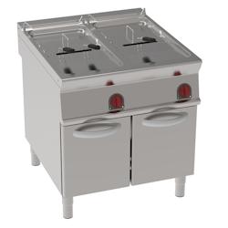 Friteuse electrique 20+20 litres  sur support - 800x900x900 mm - 33000 W 400/3V - 39380613 Eurast - inox 39380613_0
