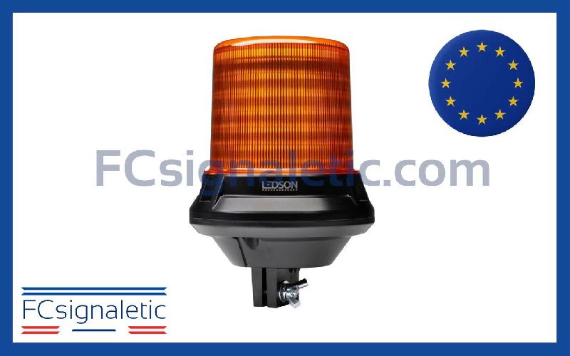 Gyrophare à LED OPTOGUARD SILO orange embase hampe classe 2 LEDSON 5151773_0