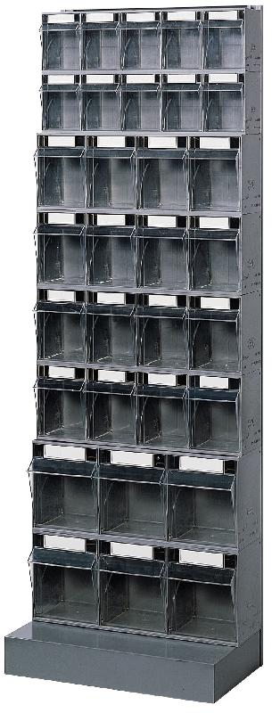 Kit bloc tiroir plastique praticbox 32 tiroirs avec cadre support avec base_0