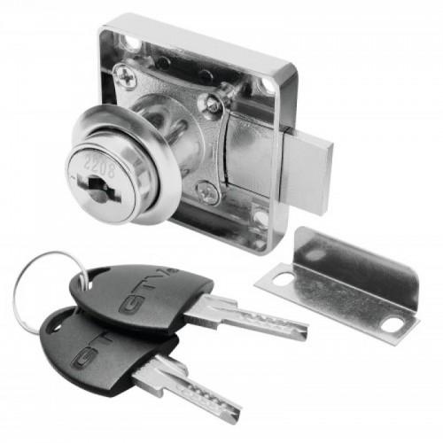 KIT DE SERRURE DE MEUBLE MONOPOINT 138 - CLÉS PLATES - 42X42 MM GTV