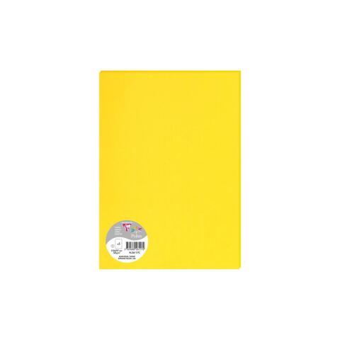 LOT DE 10 - PAQUET DE 5 FEUILLES POLLEN 210X297MM 120G/M2 - JAUNE SOLEIL