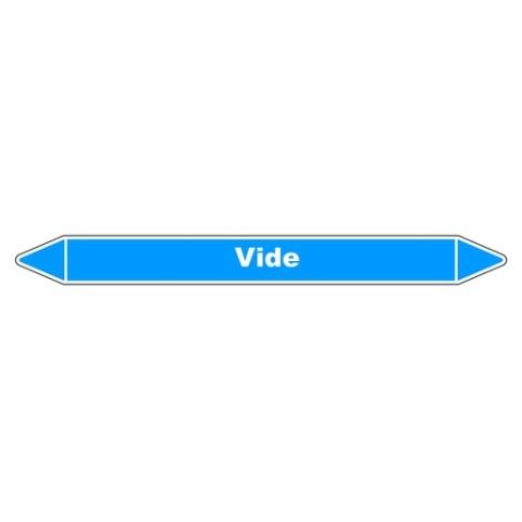 LOT DE 5 - MARQUEUR DE TUYAUTERIE - VIDE AIR - NFX 08-105 - VINYLE LAMINÉ 450 X 52 MM