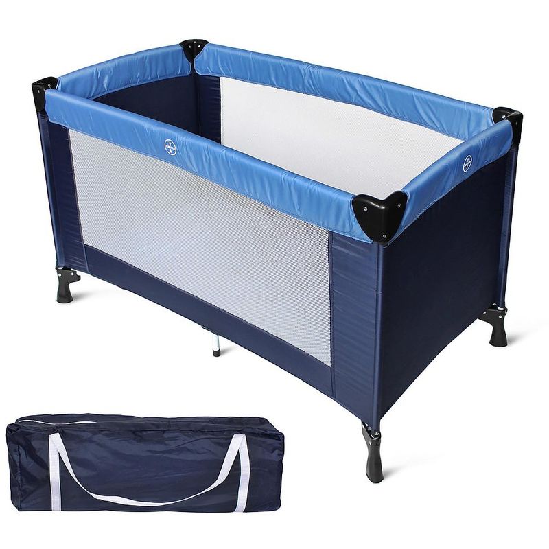 Todeco Parc De Jeu Pour Bebe Lit Parapluie Pliable Standard Ce 125 X 65 X 76 Cm Bleu Ciel Bleu Marine Taille Deployee 125 X 76 X 65 Cm Comparer Les Prix